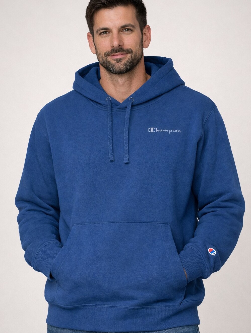 NWT Champion Hoodie Mens 2XL Blue Pullover Hooded Pocket Athletic Streetwear